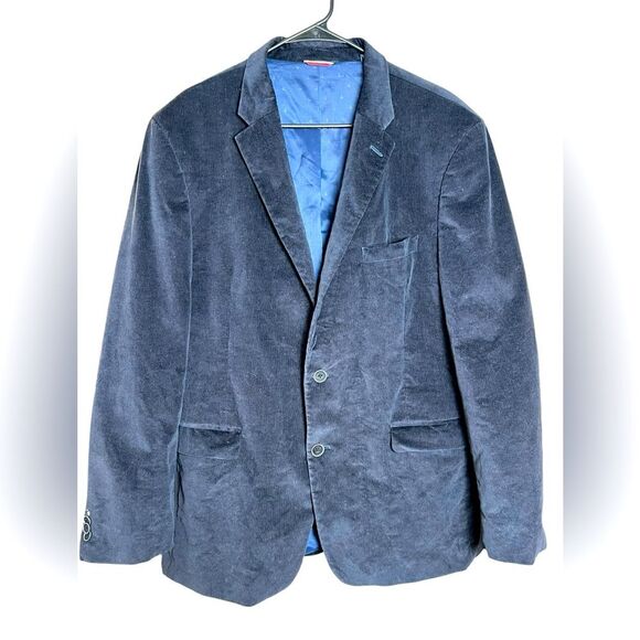 Tommy Hilfiger Other - Tommy Hilfiger Vintage Corduroy double button Navy Blue Elbow Patch Size 44